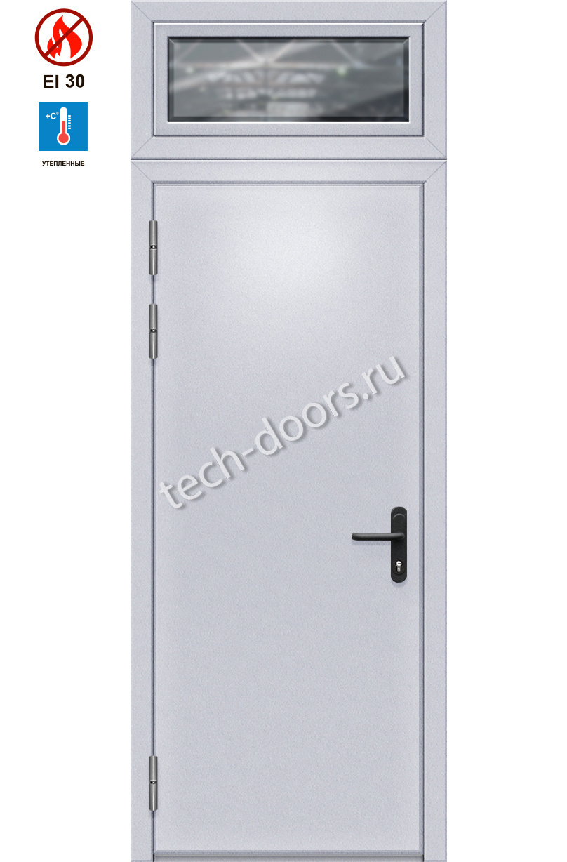 Дверь однопольная противопожарная металлическая 1080x2050 eiw-30